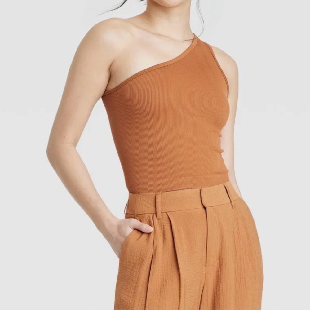 A New Day One-Shoulder Brown Tank Women’s XS NWT!